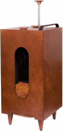 Автоматичний годівниця для котів та собак QLS, 20л, з мискою, 60 x 30 x 30 см, коричнева