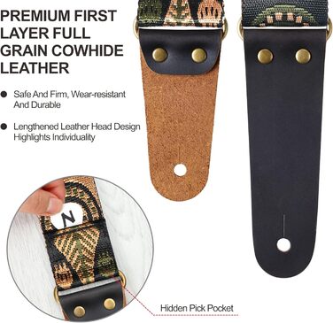 Нейлиба́та Гітарний ремінь, нейлон з кінцями з натуральної шкіри, для бас, електро- та акустичної гітари, 1 пара затискачів, 4 медіатори, помаранчеві квіти