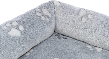 Крісло-ліжко для собак TRIXIE Nando, 60x50 см, світло-сірий колір, м'яка піна, для середніх собак, антиковзаюче, 37845