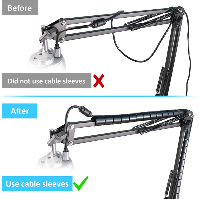 Кріплення для мікрофона Blue Snowball iCE, Popschutz та гнучкий канал для кабелів, сумісний з кріпленням Blue Snowball від YOUSHARES