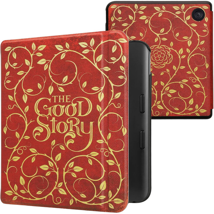 Чохол-книжка kwmobile для Kobo Libra Colour/Tolino Vision Color - жовто-оранжево-червоний