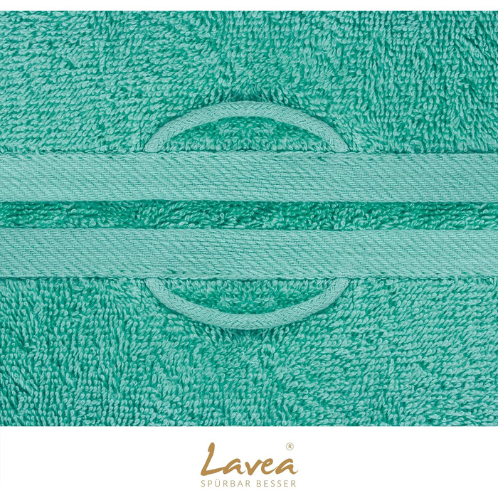 Набір махрових рушників Lavea Elena з 100% бавовни, 10 предметів, бірюзовий: 4 рушники для рук, 2 банні рушники, 2 гостьові рушники, 2 рукавички для вмивання