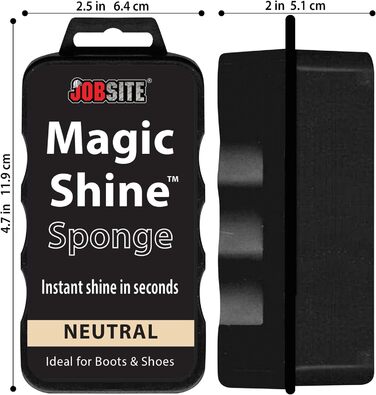 JobSite Instant Express Shoe Cleaning for Leather Boots & Shoe Shine Sponge