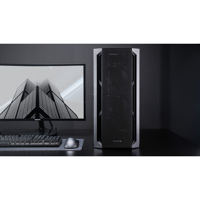 Корпус Chieftec GA-01B-M-OP E-ATX (без БЖ), з вікном, чорний