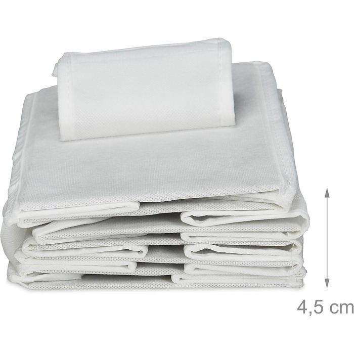 Органайзер для шафи Relaxdays з тканини, 6 відділень, 2 шухляди, сірий, флізелін, 82 x 30 x 14,5 см