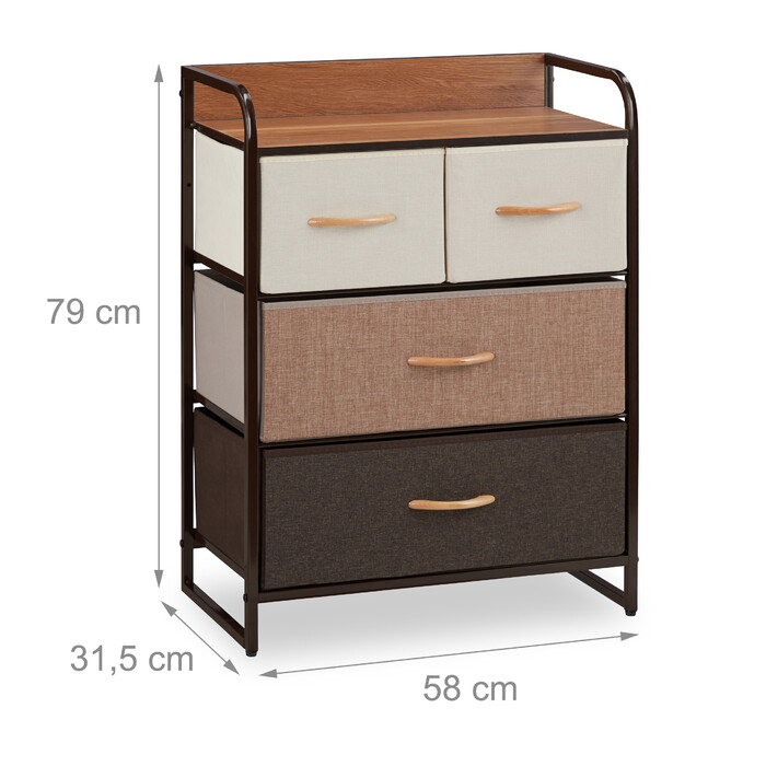 Relaxdays Drawer Шафа vers. Конструкцій
