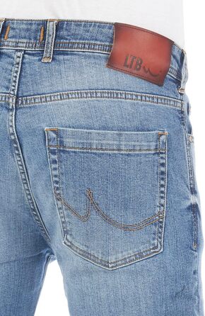 Чоловічі джинси LTB PaulX Straight Fit сині/чорні, еластичні, розміри 28-40, 33W/32L