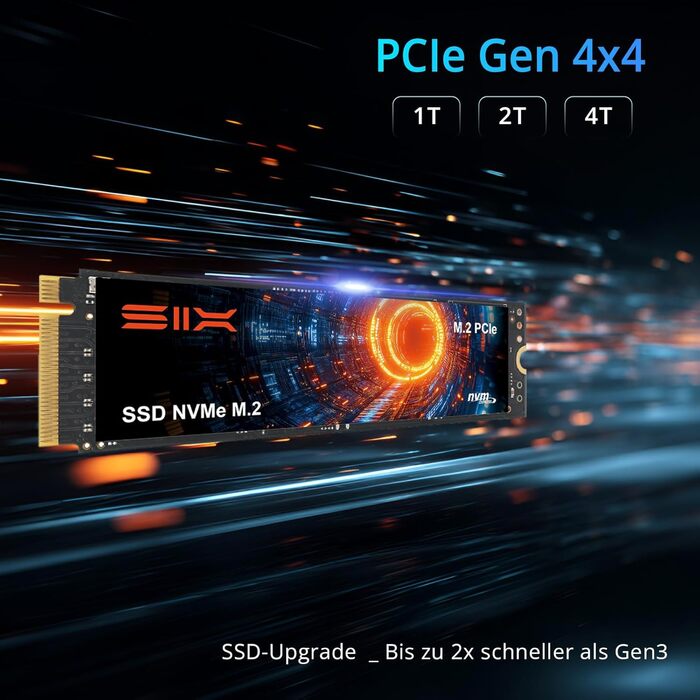 SSD NVMe M.2 PCIe 4.0 2TB X7400 з радіатором - для ігор, PS5, ноутбук, ПК