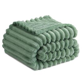 Плед RUIKASI 150x200 см, м'який флісовий плед, зелений колір для вітальні, дивана, декору та відпочинку