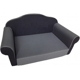 Розкладне диван-ліжко для собак та котів, сірий/чорний, зручний лежак для тварин