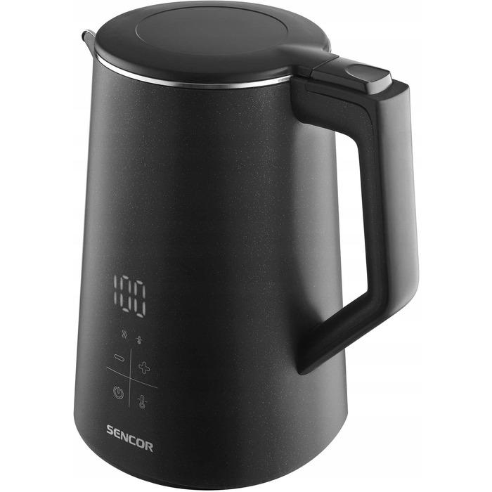 Електричний чайник Sencor SWK0600, 2200 Вт, 1.7 л, з регулюванням температури, чорний