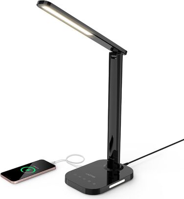 LED-лампа настільна LASTAR з USB-зарядкою, диммуванням, 5 режимами, таймером та нічним світлом
