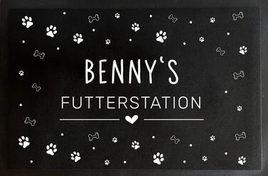 Підставка під миску для тварин з іменем | Килимки для собак та котів | Різні розміри | Нековзкі | Фетрова поверхня | ФУТТЕРСТАЦІЯ (35x50 см)