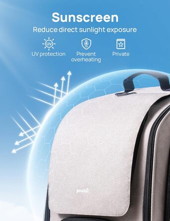 Плед-рюкзак для кота Pecute з сіткою, дихаючий та легкий, 42x32x26 см, хакі