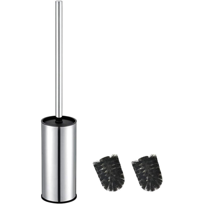 Підставка для туалетного йоржика BGL, нержавіюча сталь, кольорова, кругла, підлогова, з йоржиком, для ванної кімнати (хром)