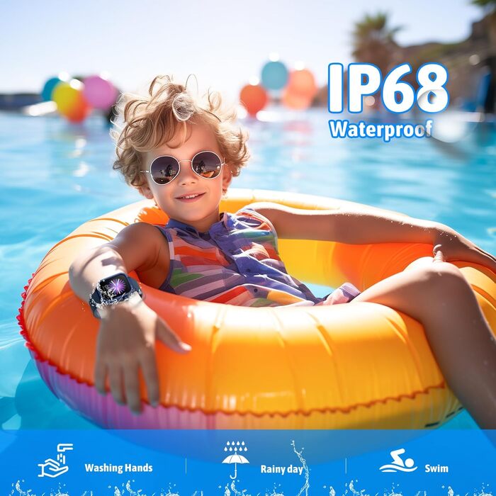 Дитячий розумний годинник Kinder Smartwatch для хлопчиків та дівчаток. Активність, серцевий ритм, сон, IP68, водонепроникність, 19 спортивних режимів.