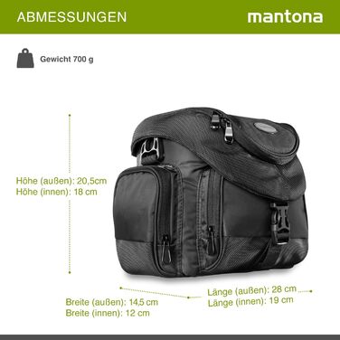 Сумка Mantona Premium для DSLR та DSLM камер з швидким доступом, захистом від пилу та зручним ременем, чорна