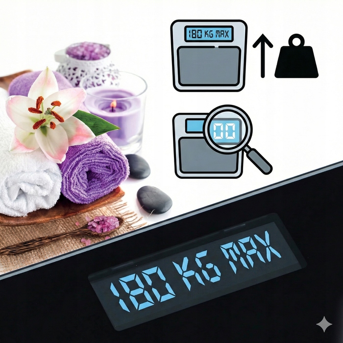 Електронні ваги для ванної Grundig, до 180 кг, LCD-дисплей