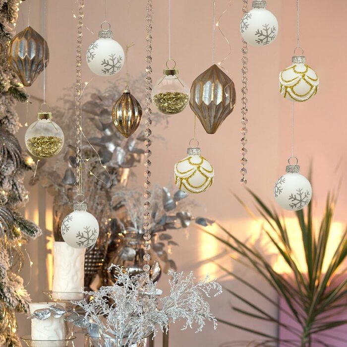 Скляні новорічні кулі Bseical, 18 шт., діаметр 4 см, 3 кольори - новорічний декор для ялинки