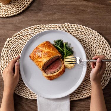 Набір керамічного посуду AmorArc для 4 осіб (12 предметів) - ручна робота, рожевий, ADW083 (Білий/Розкішний сад)