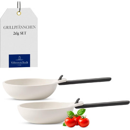 Villeroy & Boch BBQ Passion сковорідка для гриля з ручкою, 2 шт, преміум порцеляна, біла