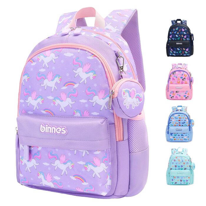 Дитячий рюкзак SUN EIGHT для хлопчиків та дівчаток: легкий, міцний, для садка, школи та подорожей (фіолетовий)