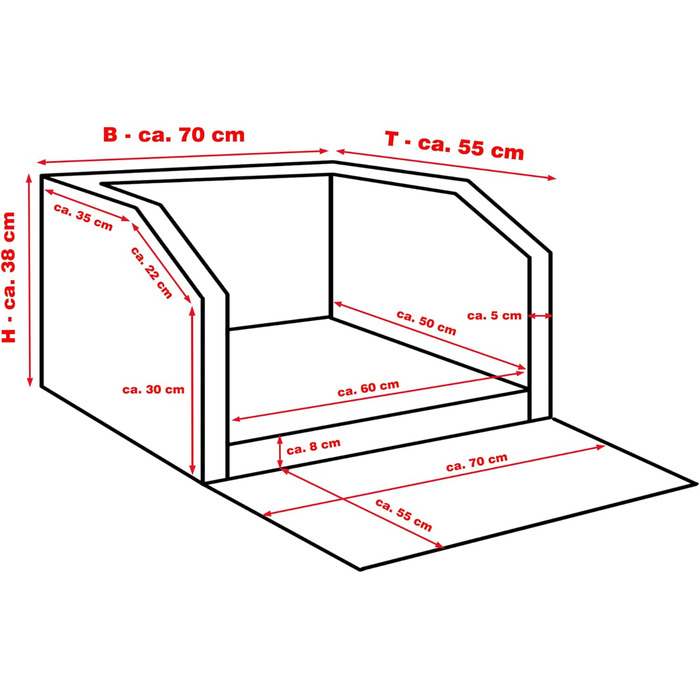 Автоматичне лежанка для собак CopcoPet у багажник, 100x80x38 см, штучна шкіра, захист багажника, водовідштовхувальна, стійка до подряпин, з захисним покриттям, для подорожей (Синій/Сірий, 70x55 см)