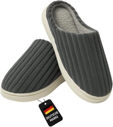 Домашні тапочки для чоловіків та жінок – надзвичайно м'які сліпони для дому - ультралегкі, неслизькі та зручні м'які тапочки - зимові домашні тапочки 41 EU сірий