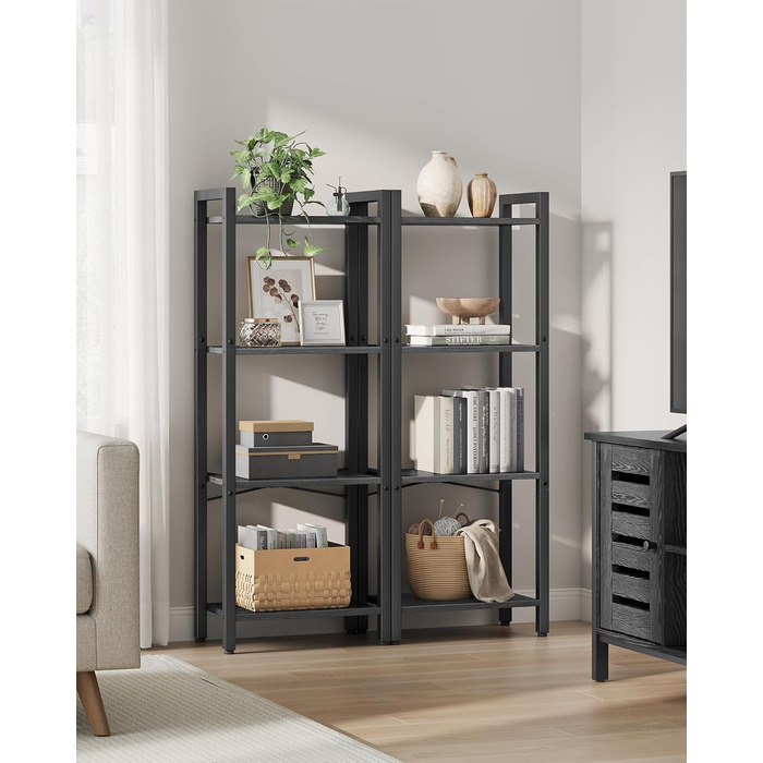 VASAGLE 4-Tier Regal mit offener Ablage