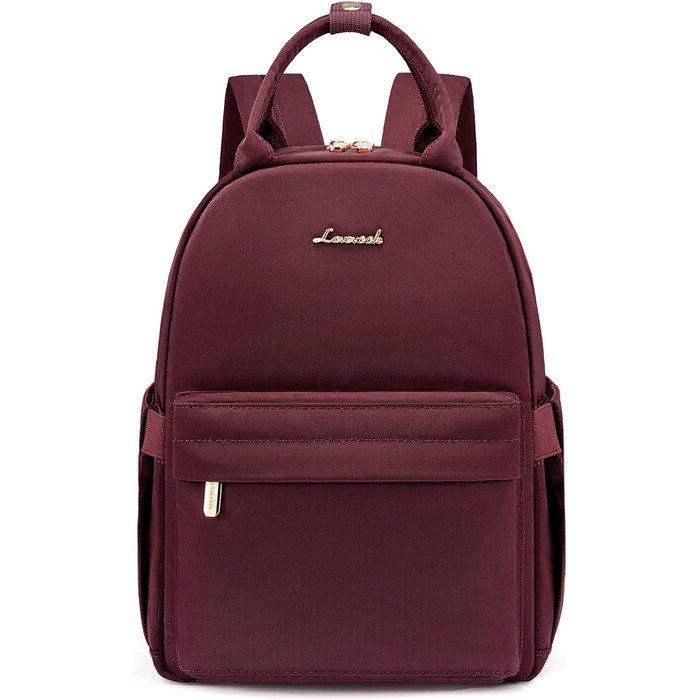 LOVEVOOK Small Backpack for Women Small City Backpack Handbag 2 in 1 Waterproof Daypack Mini Backpack Women Elegant Casual Daypack for Travel Leisure Shopping Work (11 inch, Wine)