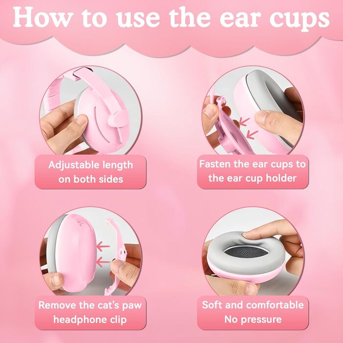 Навушники для захисту слуху для малюків Mumba (рожеві)