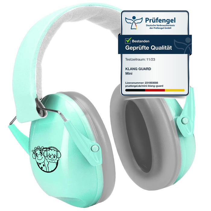 Навушники для дітей - захист від шуму, рожевий (м'ятно-зелений)