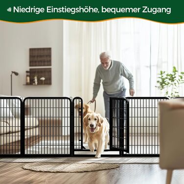 Yaheetech Foldable Dog Playpen - 100cm & 80cm High, 6-Piece/12-Piece, Freestanding Kennel for Indoor & Outdoor Use - No Tools Required