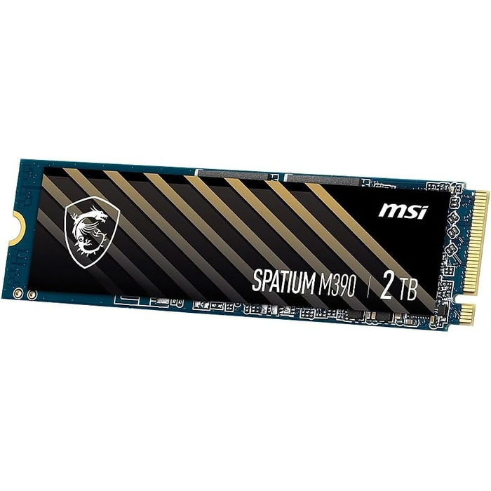 SSD MSI Spatium 2TB PCIe 4.0 NVMe M.2 - Внутрішній твердотільний накопичувач, 7000 МБ/с (читання) & 6800 МБ/с (запис), 3D NAND, Захист даних, гарантія 5 років (1400 TBW)