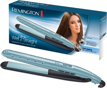 Випрямляч для волосся Remington Wet2Straight S7300: для мокрого та сухого використання, LCD-дисплей, 230°C