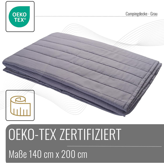 Black Forest Fox Camper Orthopedic Visco Neck Support Pillow Set with 1 Aloe Vera Cover & 1 Cotton Pillowcase, grey | Oeko-TEX (Campovolo-Grey, Visco Pillow Cover 2 Pieces 30 x 50)