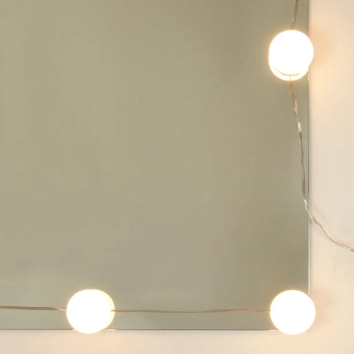 Шафка у ванну кімнату з дзеркалом та LED-підсвіткою, деревоподібна, сірий дуб