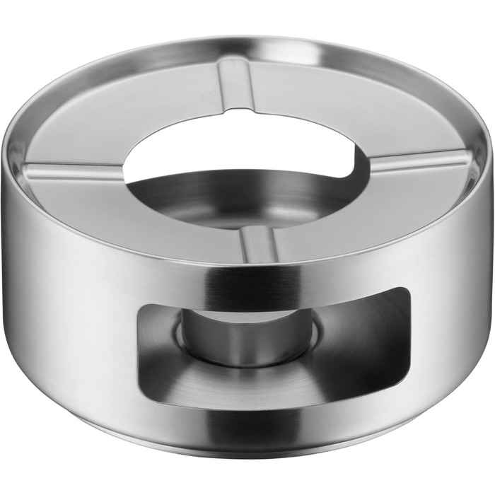WMF Kult Teapot with trivet, 3-piece, Teapot 1.2l, infuser insert, trivet, Cromargan stainless steel brushed, for hot and cold drinks, 1.2 L, 06.3122.6030