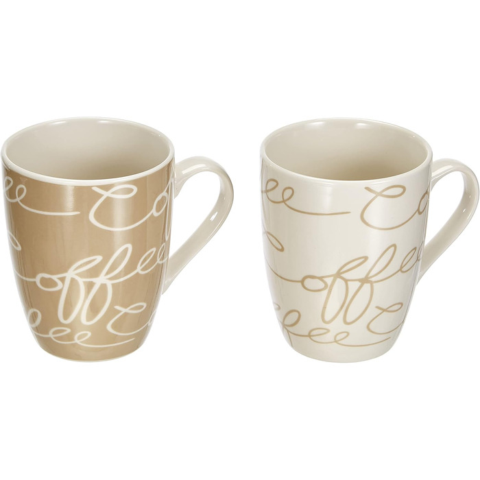 Ritzenhoff & Breker Latte Macchiato Glasses Set, 4 pieces & Cornello Coffee Cup Set, 2-piece, Cream, 300 ml, 2 pieces (1 pack)