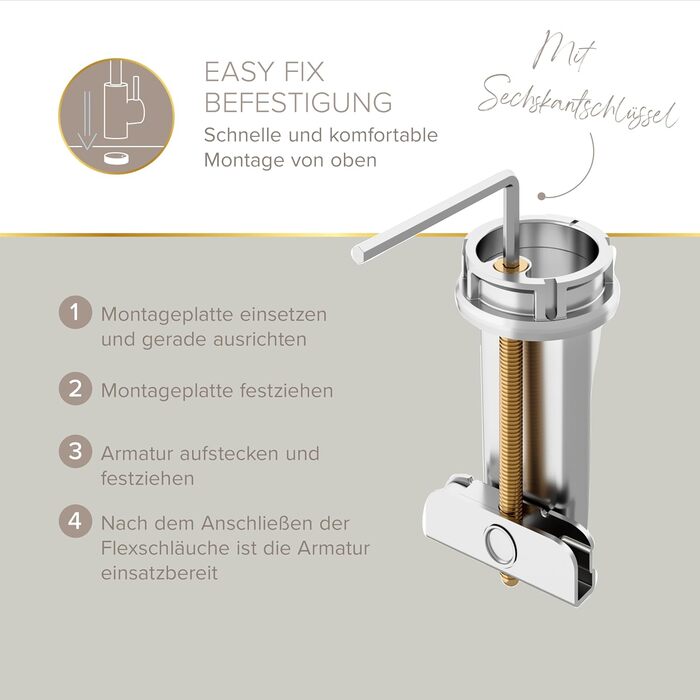 Кухонний змішувач Lenz KALANI² в стилі - з регульованою насадкою для посуду – проста установка та високоякісна обробка, 46070322 (Високий тиск, Хром)