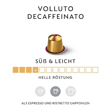 Кава Nespresso Volluto Decaffeinato 5x10 капсул (50 шт.) - ДекафEIN, 50 шт.
