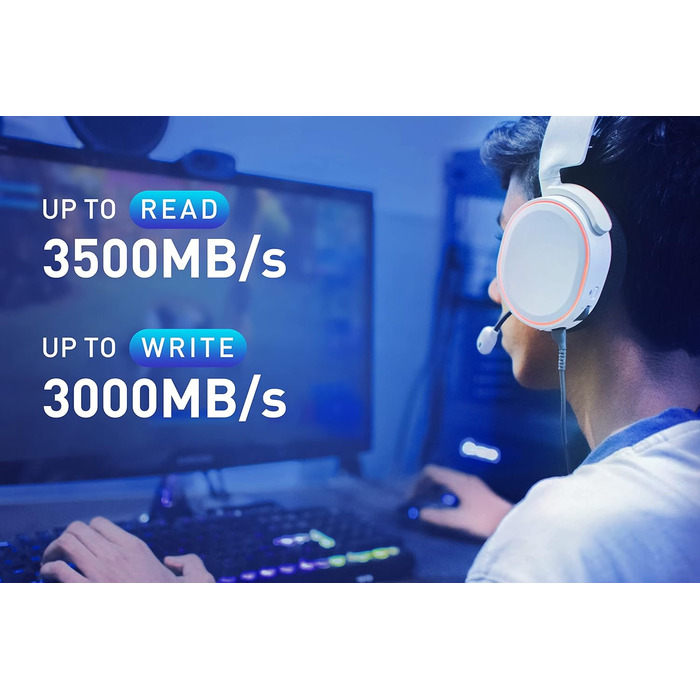 Lexar NM620 1TB SSD: Швидкий M.2 NVMe SSD для ПК та геймерів | PCIe Gen3x4 | 3D NAND Flash | До 3500 МБ/с читання, 3000 МБ/с запис