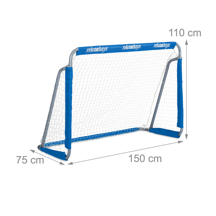 Relaxdays 2-Piece Blue Football Goal Set