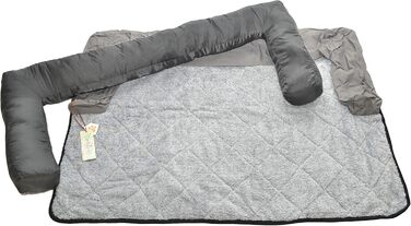 Крісло-ліжко для собак Raikou: комфортне місце для відпочинку, захист дивану та багажника, антиковзаюче покриття, легко миється, підходить для собак великих та маленьких порід (70x90 см, світло-сірий)