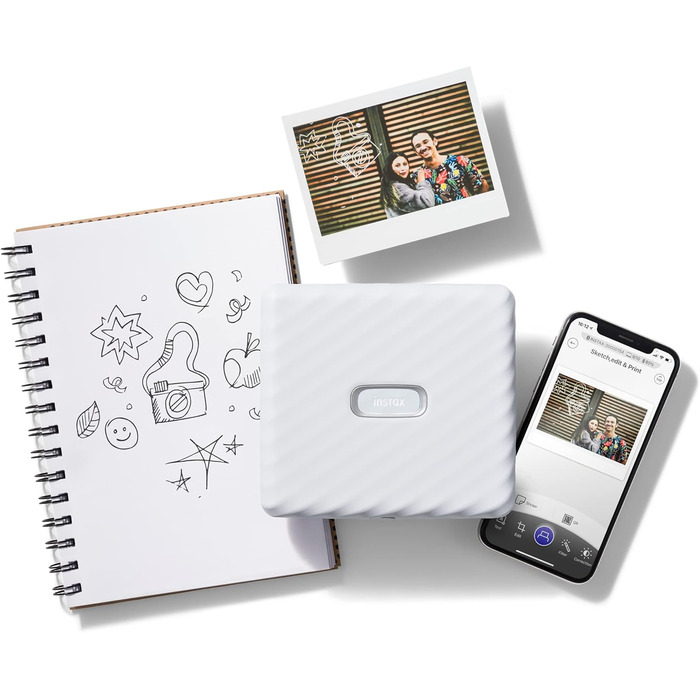 Принтер для смартфонів INSTAX LINK Wide, білий (Ash White)
