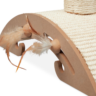 Relaxdays Scratching Post with Scratching Board & Toy