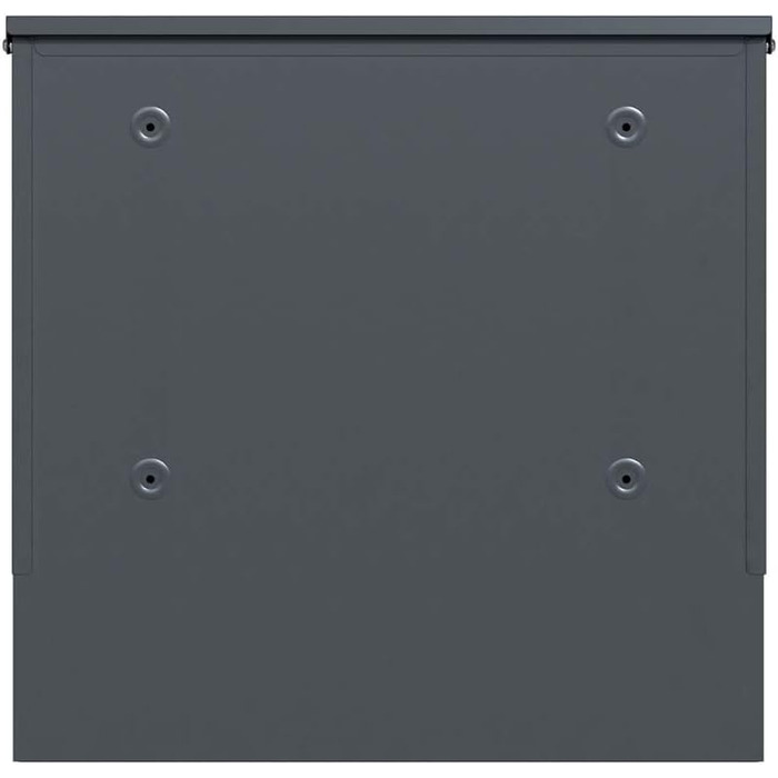 Поштова скринька настінна SCHARTEC SPB-8 антрацит з дерев'яним декором та відділенням для газет, велика, сучасний дизайн