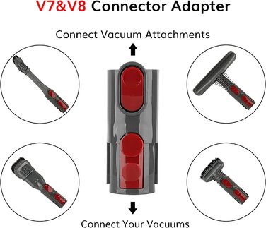 Accessory Kit Replacement for Dyson V8 V7 Vacuum Cleaner - Replacement Parts Brush Nozzle Floor Nozzle for Dyson V6 DC19 DC29 DC34 DC33 DC35 DC62 Handheld Vacuum Cleaner accessory Set (6 in 1)