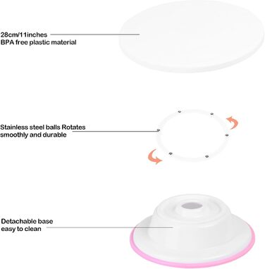 Набір для тортів: обертова платформа, насадки для крему, скребок для вирівнювання | Все для випічки