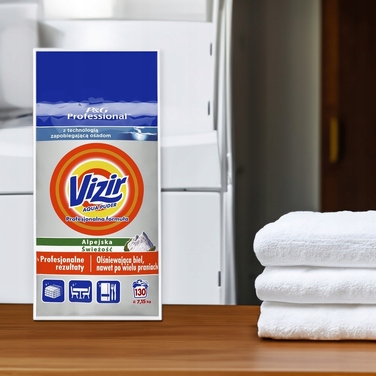 Пральний порошок VIZIR Professional для БІЛОГО, Альпійська свіжість, 7,15 кг (130 прань)